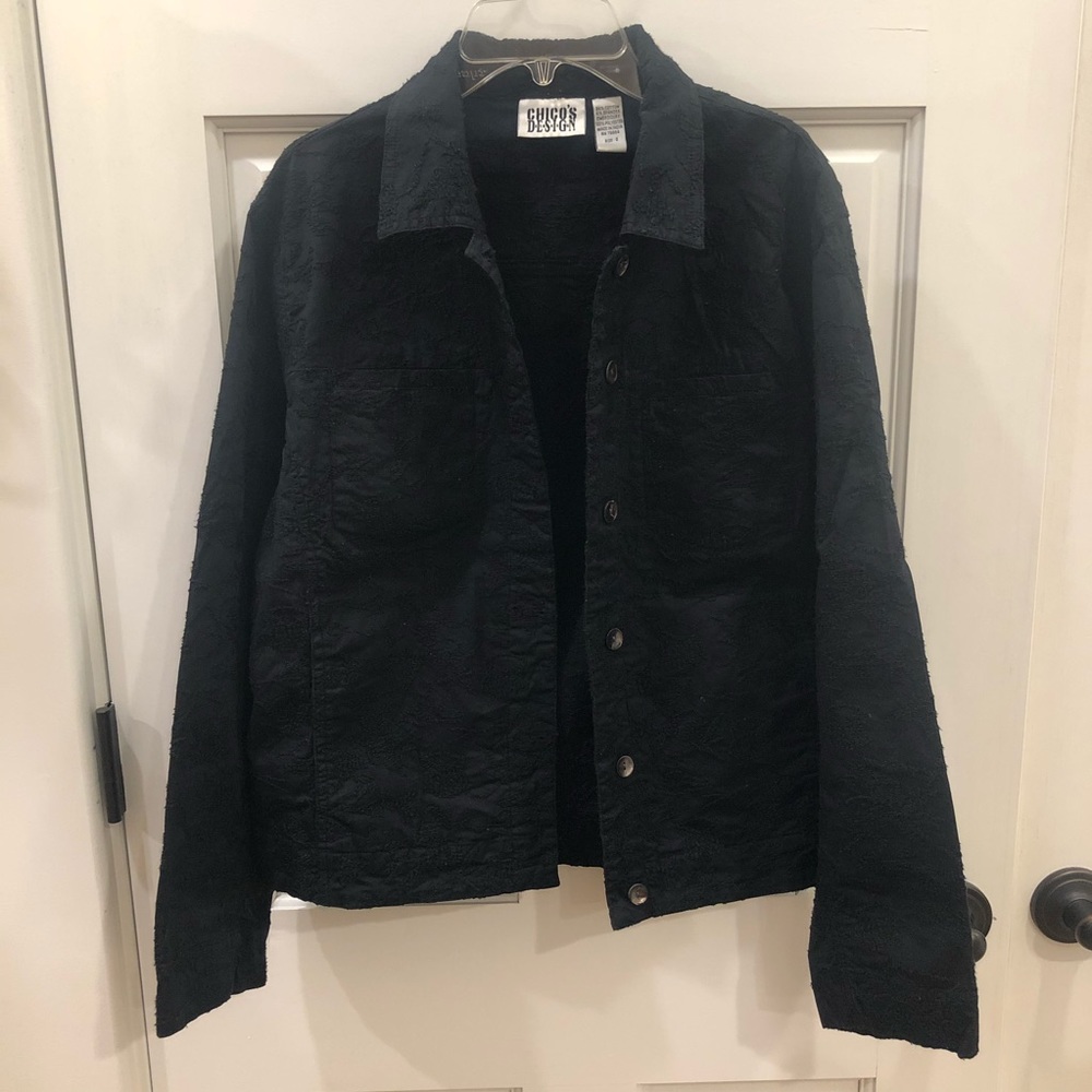 Chico black embroidered jacket.